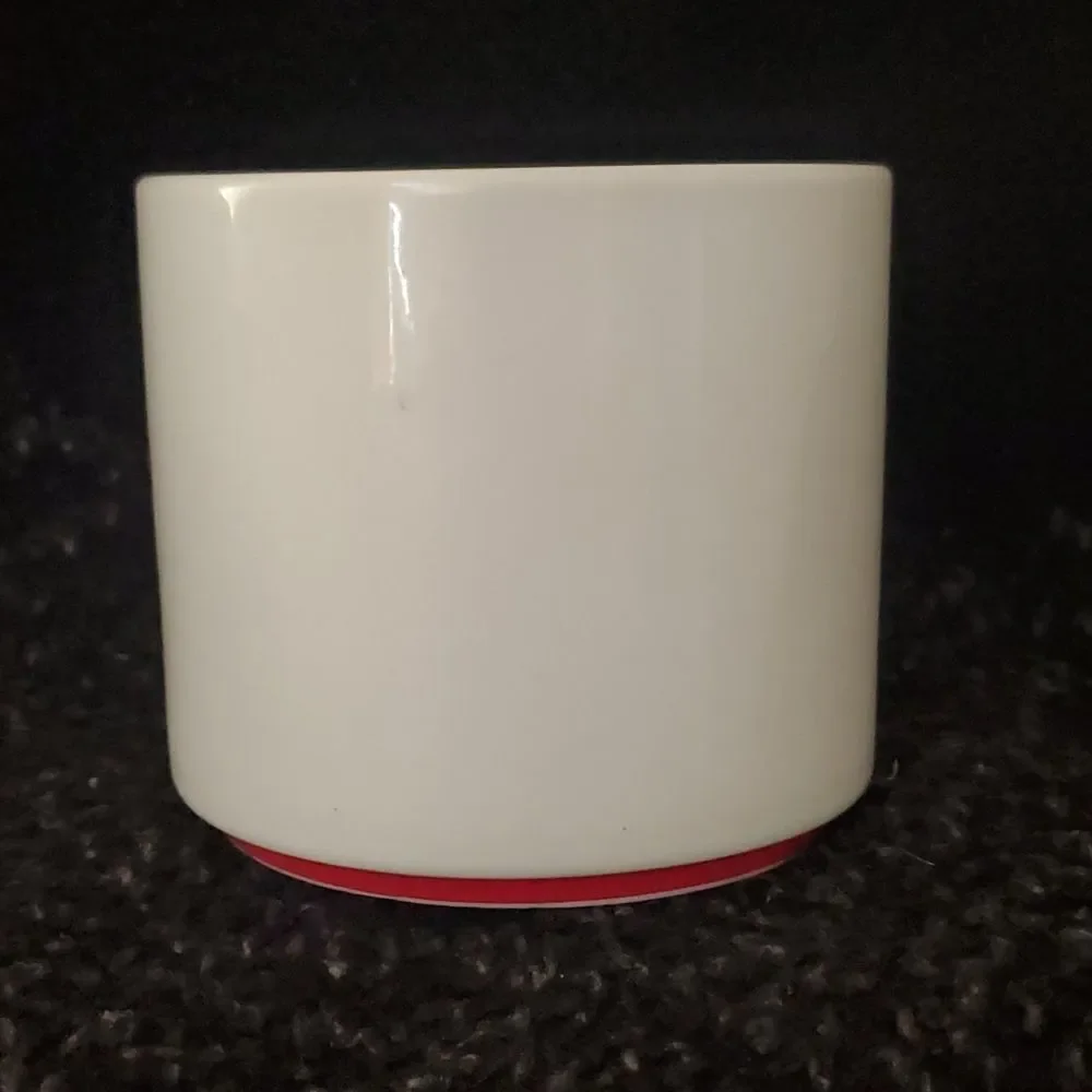 Starbucks 2012 Coffee Mug Red Stripe Bottom Rim 16 oz.